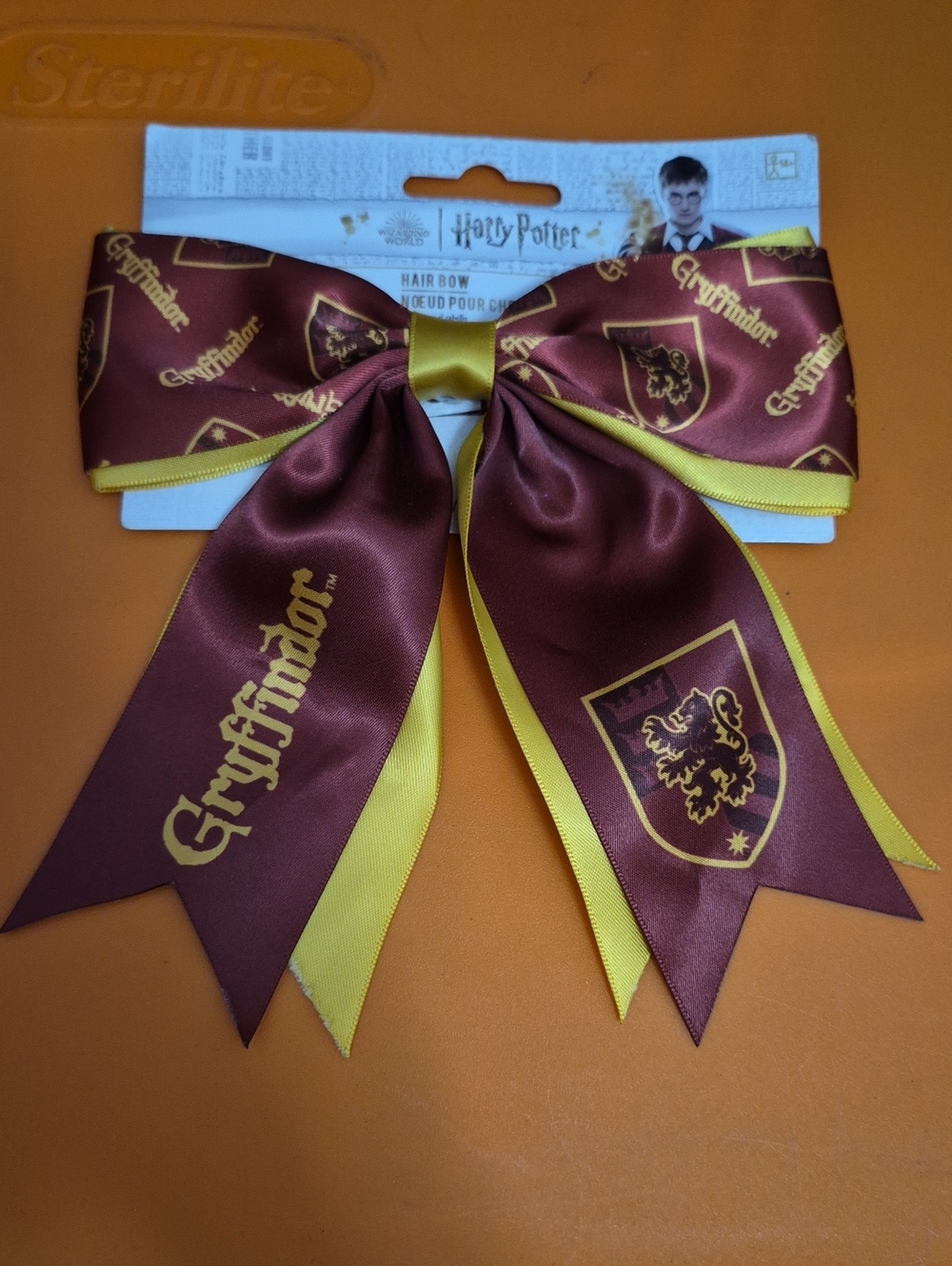 Warner Bros. Gryffindor Satin Bow in Maroon and Gold